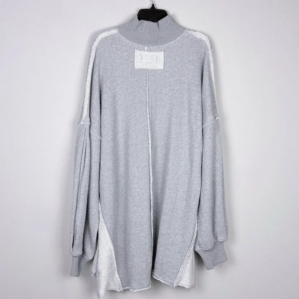 We The Free  Wonderful Pullover Sweater Slouchy Oversized Heather Gray  Large - Picture 10 of 16
